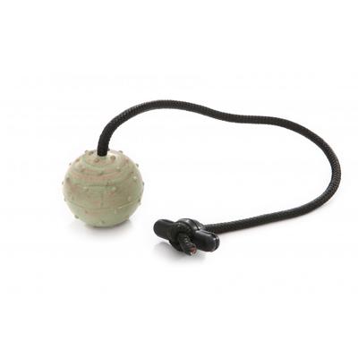 DogTech - 50 cm-es zsinór, gumi T-fogóval, tömör, 6 cm apportlabda