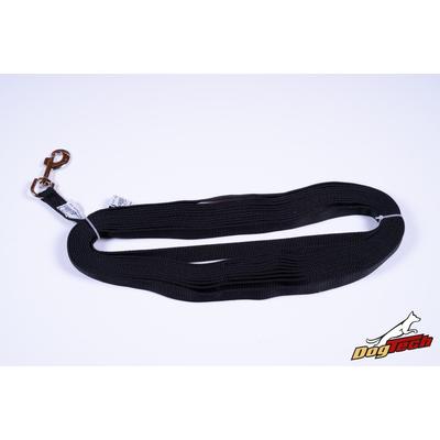 DogTech - Fogós, fekete, 10 m, textil kutyapóráz