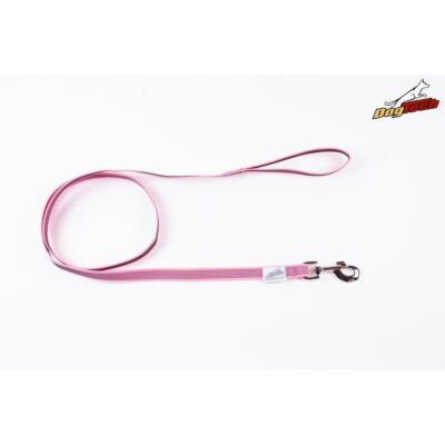 DogTech - Fogós, pink, 20 mm/150 cm, gumis textil kutyapóráz