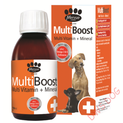 Multi Boost -  Immunerősítő ásványi anyag és multivitamin kiegészítő, kutyáknak, 150 ml